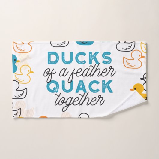 Cute Funny Ducks Puns Quote Bad Handdoek (Handdoek)