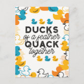 Cute Funny Ducks Puns Quote Briefkaart (Voorkant)