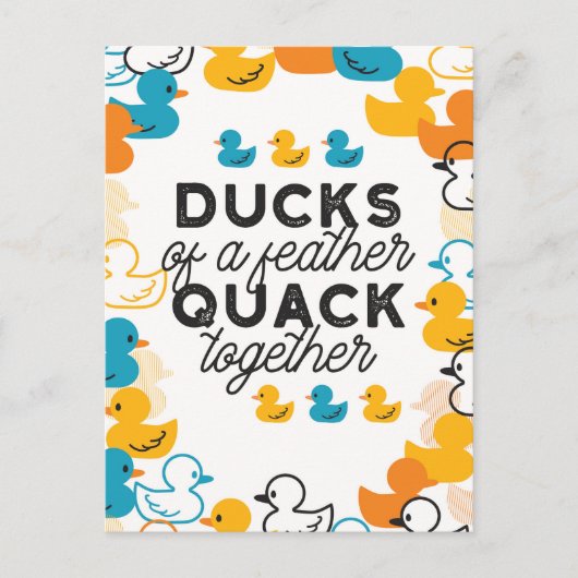 Cute Funny Ducks Puns Quote Briefkaart (Voorkant)