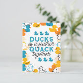 Cute Funny Ducks Puns Quote Briefkaart (Staand voorkant)