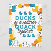 Cute Funny Ducks Puns Quote Briefkaart (Voorkant)