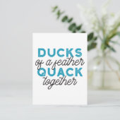Cute Funny Ducks Puns Quote Design Briefkaart (Staand voorkant)