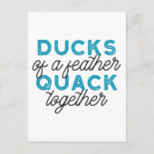 Cute Funny Ducks Puns Quote Design Briefkaart (Voorkant)