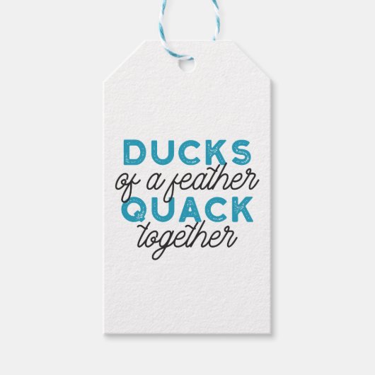 Cute Funny Ducks Puns Quote Design Cadeaulabel (Voorkant)