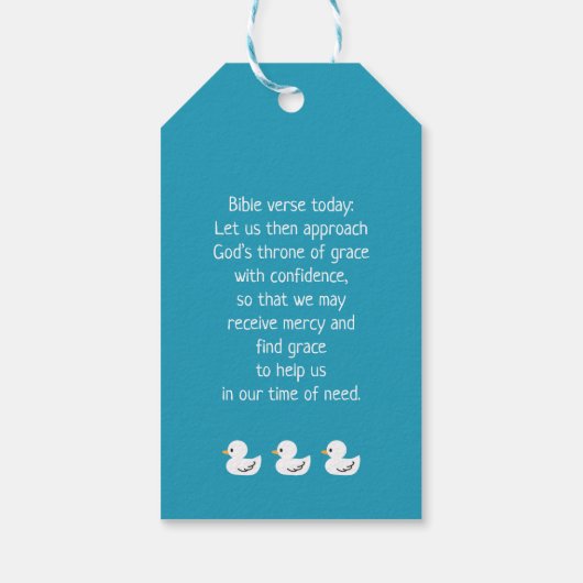 Cute Funny Ducks Puns Quote Design Cadeaulabel (Achterkant)
