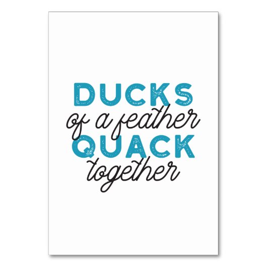 Cute Funny Ducks Puns Quote Design Kaart (Voorkant)