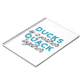 Cute Funny Ducks Puns Quote Design Notitieboek (Linkerzijde)