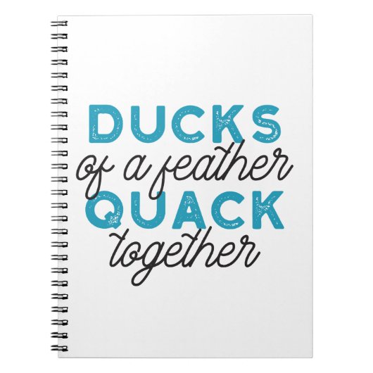 Cute Funny Ducks Puns Quote Design Notitieboek (Voorkant)