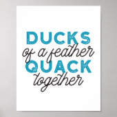 Cute Funny Ducks Puns Quote Design Poster (Voorkant)