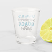 Cute Funny Ducks Puns Quote Design Shot Glas (Achterkant)
