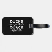 Cute Funny Ducks Puns Quote II Black Ver Bagagelabel (Achterkant horizontaal)