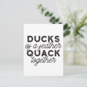 Cute Funny Ducks Puns Quote II Briefkaart (Staand voorkant)