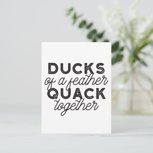 Cute Funny Ducks Puns Quote II Briefkaart (Staand voorkant)