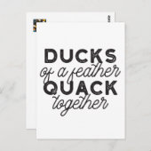 Cute Funny Ducks Puns Quote II Briefkaart (Voorkant / Achterkant)