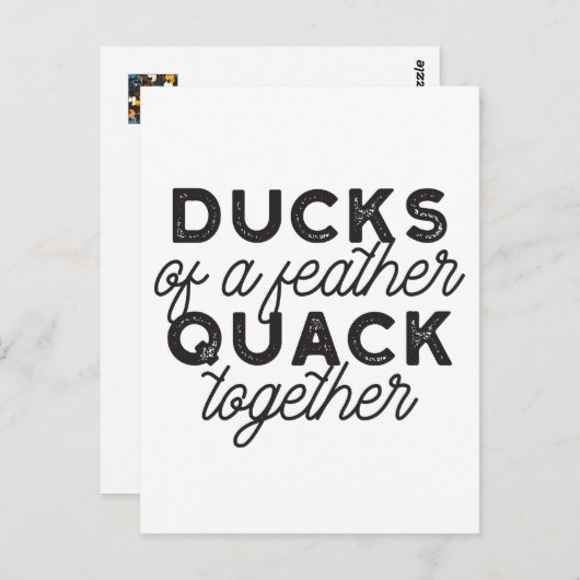Cute Funny Ducks Puns Quote II Briefkaart (Voorkant / Achterkant)