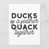Cute Funny Ducks Puns Quote II Briefkaart (Voorkant)