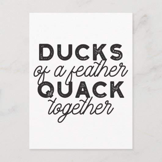 Cute Funny Ducks Puns Quote II Briefkaart (Voorkant)
