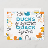 Cute Funny Ducks Puns Quote II Briefkaart (Voorkant / Achterkant)