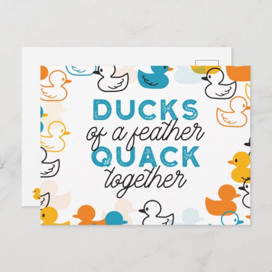 Cute Funny Ducks Puns Quote II Briefkaart (Voorkant / Achterkant)