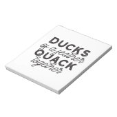 Cute Funny Ducks Puns Quote II Notitieblok (Linkerzijde)