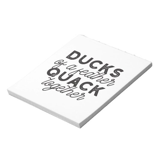 Cute Funny Ducks Puns Quote II Notitieblok (Linkerzijde)