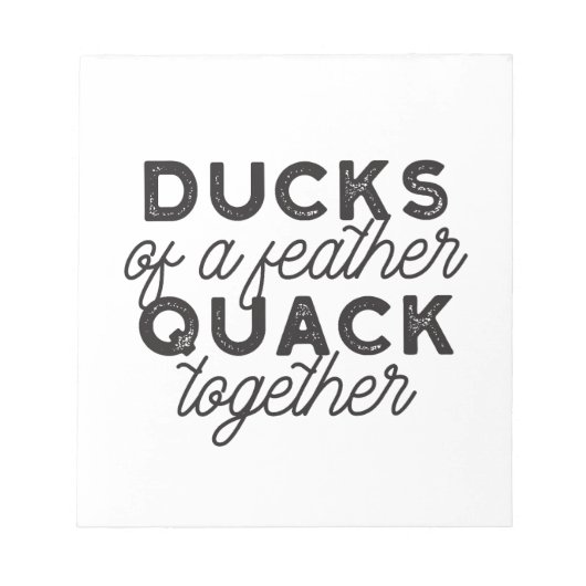 Cute Funny Ducks Puns Quote II Notitieblok (Voorkant)