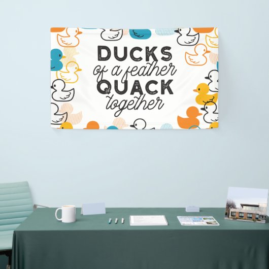 Cute Funny Ducks Puns Quote II Spandoek (Beurs)