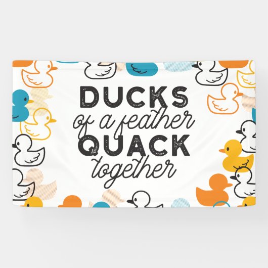 Cute Funny Ducks Puns Quote II Spandoek (Horizontaal)