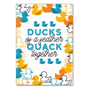 Cute Funny Ducks Puns Quote Kaart