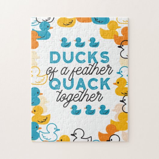 Cute Funny Ducks Puns Quote Legpuzzel (Verticaal)