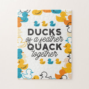 Cute Funny Ducks Puns Quote Legpuzzel