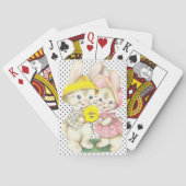 Cute Funny Easter Bunny Pokerkaarten (Achterkant)