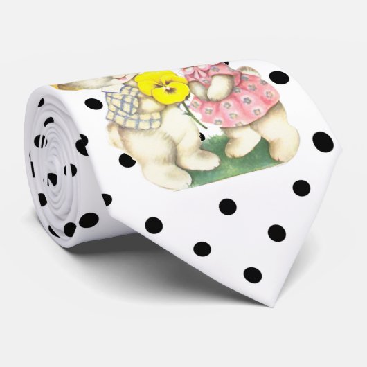 Cute Funny Easter Bunny Stropdas (Opgerold)