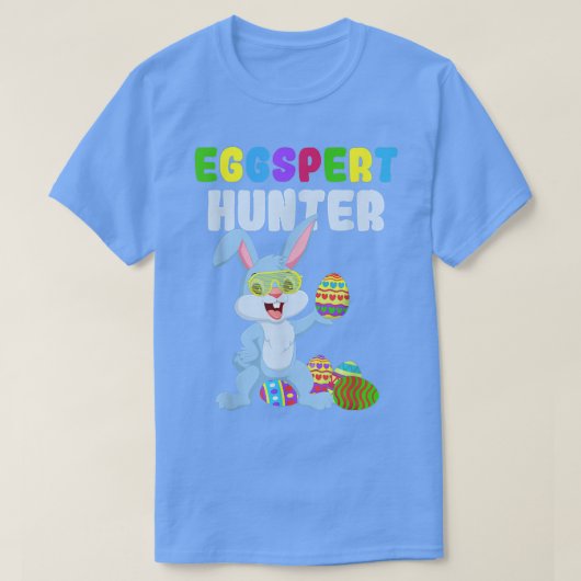 Cute Funny Eggspert Hunter Boys Easter Rabbit Egg T-shirt (Design voorkant)