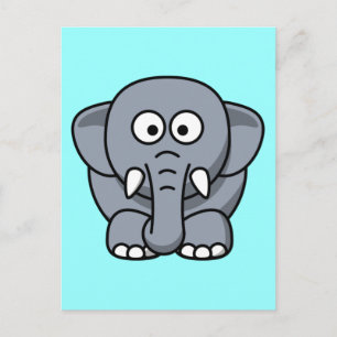 Cute Funny Elephant Briefkaart