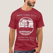 Cute Funny en Hilarious New York City Rat op T-shirt (Voorkant)
