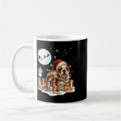 Cute Funny English Bulldog Christmas Lights Santa  Koffiemok (Links)