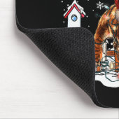 Cute Funny English Bulldog Christmas Lights Santa  Muismat (Hoek)