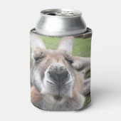 Cute Funny Face Australia Kangaroo Beer Blikjeskoeler (Blikje Voorkant)