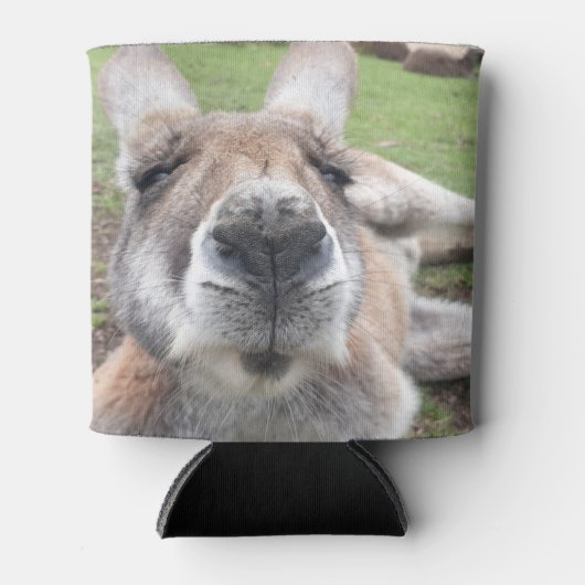 Cute Funny Face Australia Kangaroo Beer Blikjeskoeler (Voorkant)