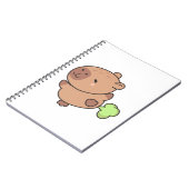 Cute Funny Farting Capybara Pastel Kawaii Notitieboek (Linkerzijde)