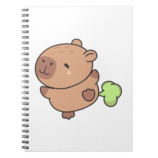 Cute Funny Farting Capybara Pastel Kawaii Notitieboek (Voorkant)