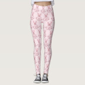 Cute Funny Fat Pink Pot Belly Pig Leggings (Voorkant)