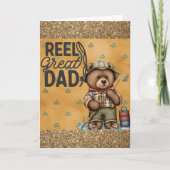 Cute Funny Fathers Day Vist Beer Kaart (Voorkant)