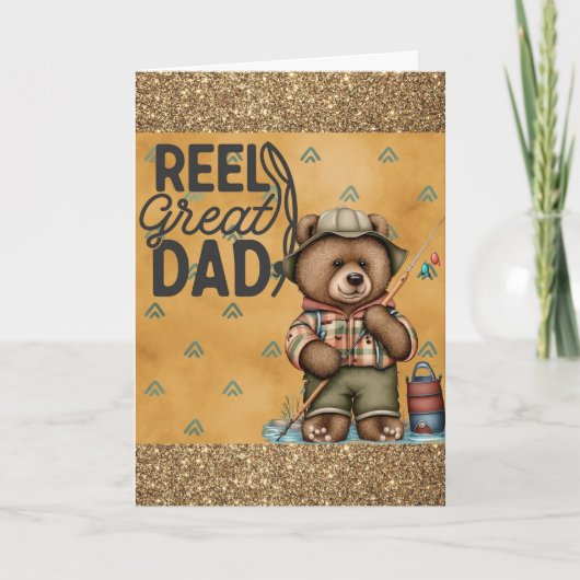 Cute Funny Fathers Day Vist Beer Kaart (Voorkant)
