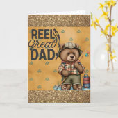 Cute Funny Fathers Day Vist Beer Kaart (Gele Bloem)