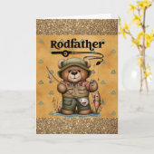 Cute Funny Fathers Day Vist Beer Kaart (Gele Bloem)