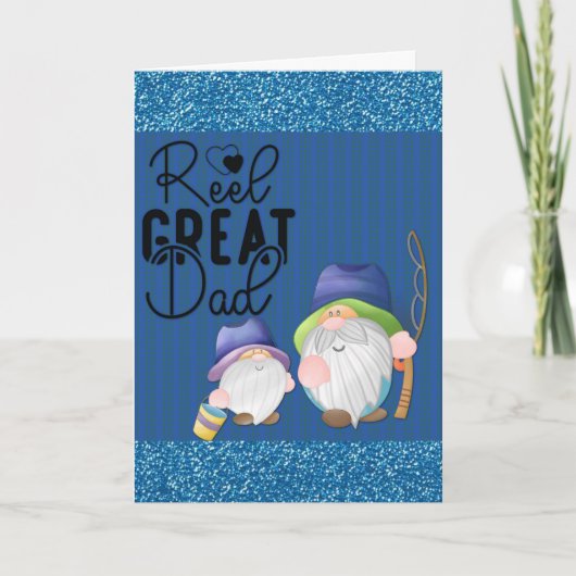 Cute Funny Fathers Day Vist Gnome Kaart (Voorkant)