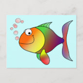 Cute Funny Fish - Colorful Briefkaart (Voorkant)
