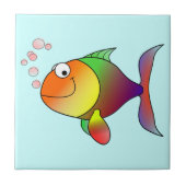 Cute Funny Fish - Colorful Tegeltje (Voorkant)
